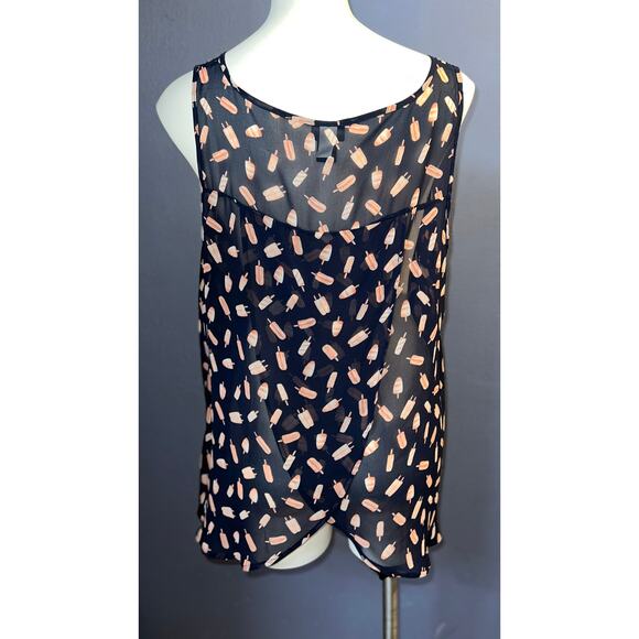 Torrid women’s sheer popsicle tank top front buttons - Picture 3 of 8